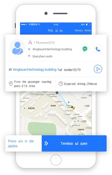 Driver app screen after arriving at the customer's pickup location